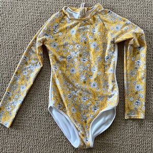 Girls One piece LS swimsuit